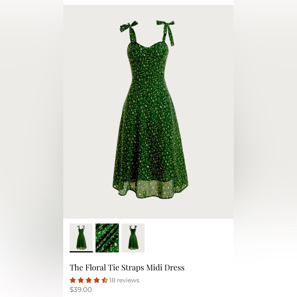 The Floral tie straps Dress